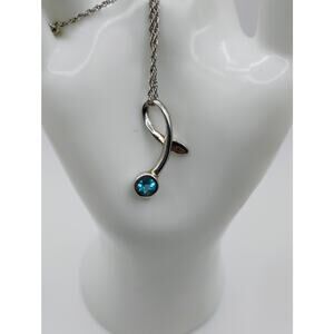 BGE by Bradford Exchange Vintage Blue Topaz and Sterling Silver Necklace